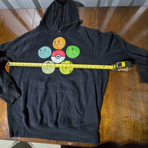 Nintendo Pokemon Character Hoodie Black Sz XL 60% Cotton 40% Poly Pullover Gamer - Picture 5 of 7
